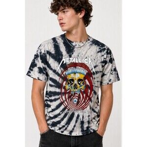 Metallica tie dye graphic band tee cotton skull vertigo medium